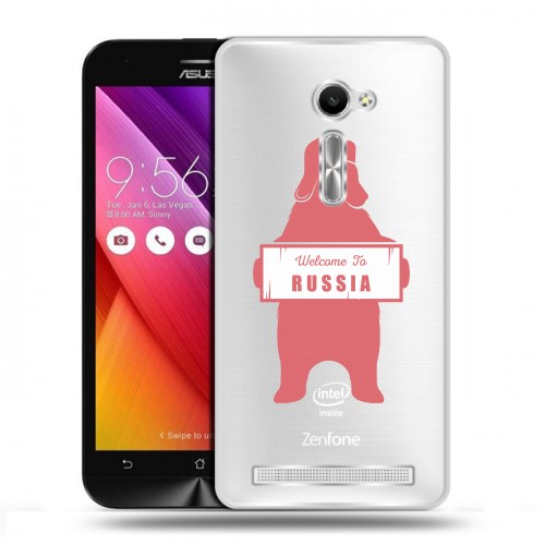 Полупрозрачный дизайнерский пластиковый чехол для Asus Zenfone 2 5 Российский флаг