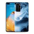 Дизайнерский пластиковый чехол для Huawei P40 Абстракции Дым