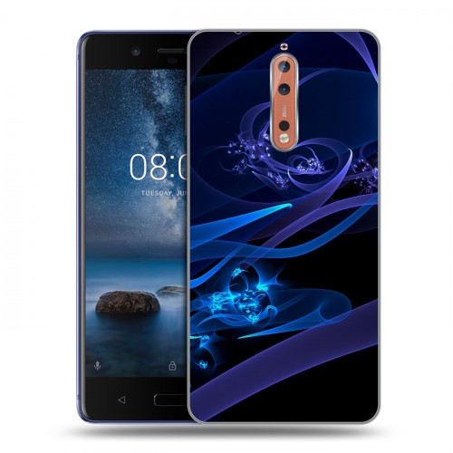 Дизайнерский пластиковый чехол для Nokia 8 Абстракции Дым