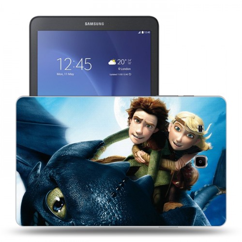 Дизайнерский силиконовый чехол для Samsung Galaxy Tab E 9.6 Как приручить дракона