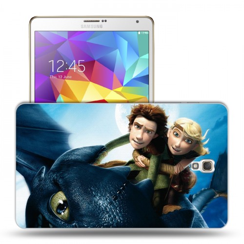 Дизайнерский силиконовый чехол для Samsung Galaxy Tab S 8.4 Как приручить дракона