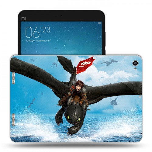 Дизайнерский силиконовый чехол для Xiaomi Mi Pad 2 Как приручить дракона