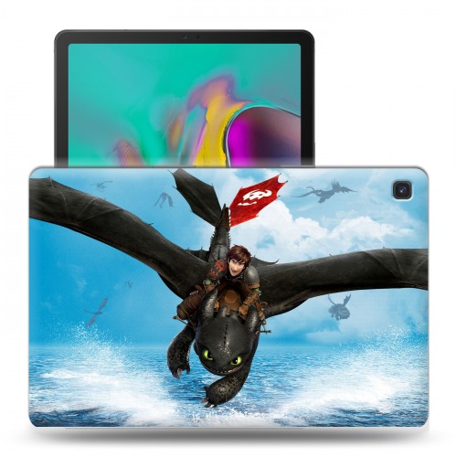 Дизайнерский силиконовый чехол для Samsung Galaxy Tab S5e Как приручить дракона