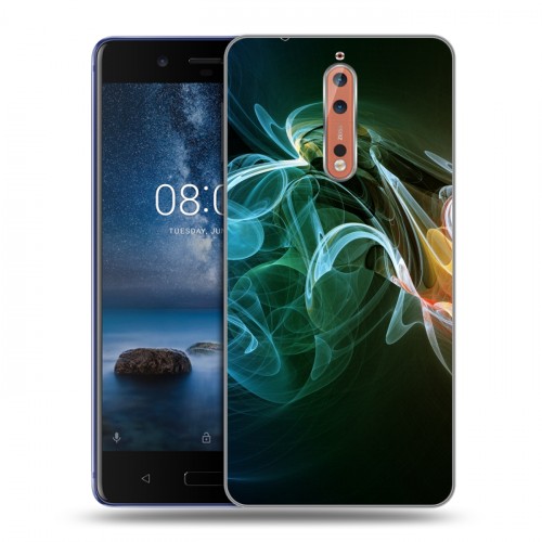 Дизайнерский пластиковый чехол для Nokia 8 Абстракции Дым