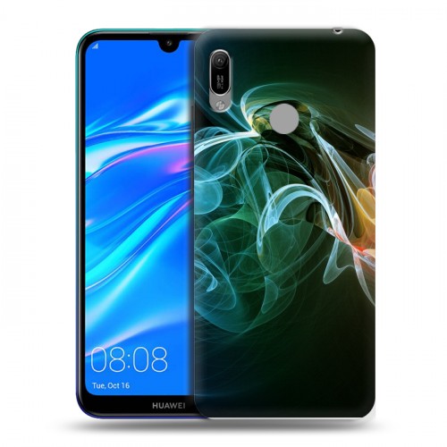 Дизайнерский пластиковый чехол для Huawei Y6 (2019) Абстракции Дым