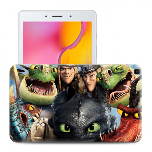 Дизайнерский силиконовый чехол для Samsung Galaxy Tab A 8.0 (2019) Как приручить дракона