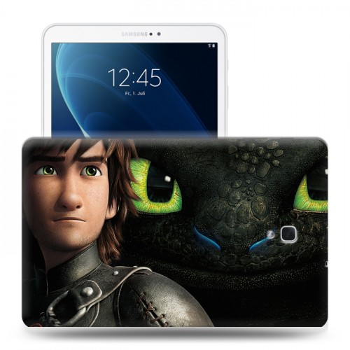 Дизайнерский силиконовый чехол для Samsung Galaxy Tab A 10.5 Как приручить дракона