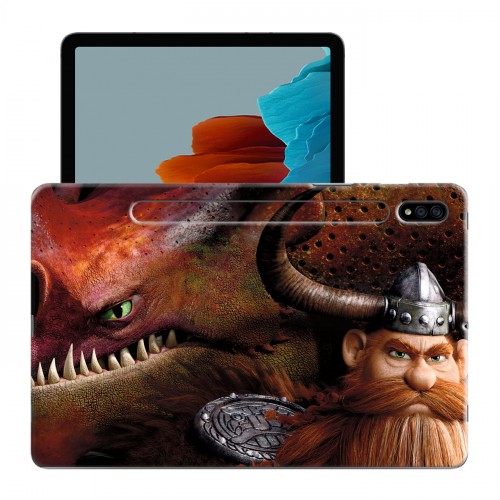 Дизайнерский силиконовый чехол для Samsung Galaxy Tab S7 Как приручить дракона