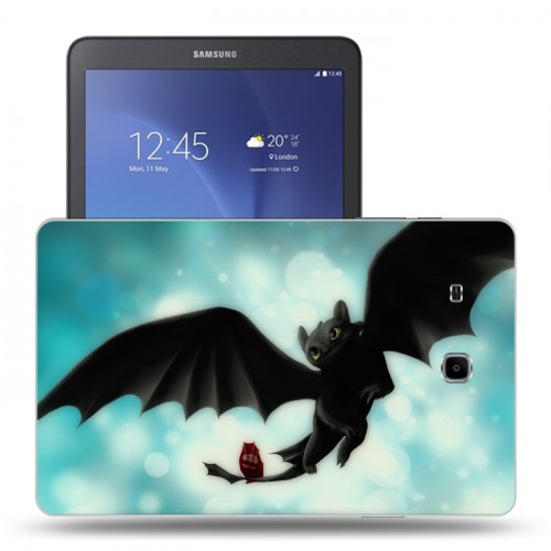 Дизайнерский силиконовый чехол для Samsung Galaxy Tab E 9.6 Как приручить дракона