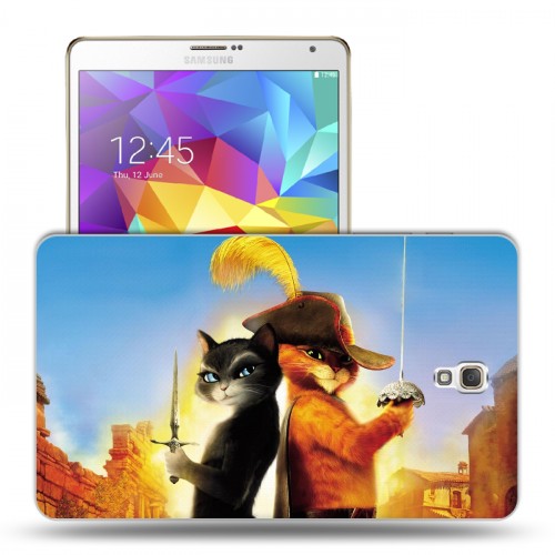 Дизайнерский силиконовый чехол для Samsung Galaxy Tab S 8.4 Кот в сапогах