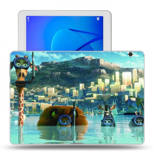 Дизайнерский силиконовый чехол для Huawei MediaPad T3 10 Мадагаскар