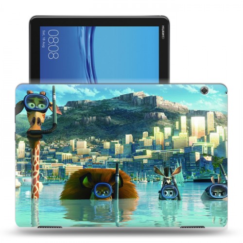 Дизайнерский силиконовый чехол для Huawei MediaPad T5 Мадагаскар