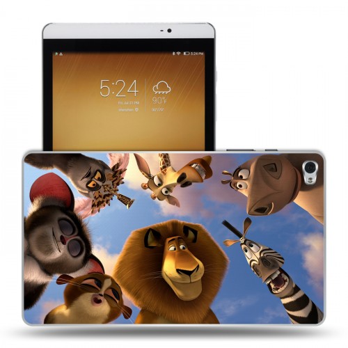 Дизайнерский силиконовый чехол для Huawei MediaPad M2 Мадагаскар