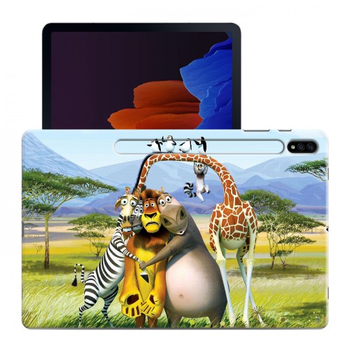 Дизайнерский силиконовый чехол для Samsung Galaxy Tab S7 Plus Мадагаскар