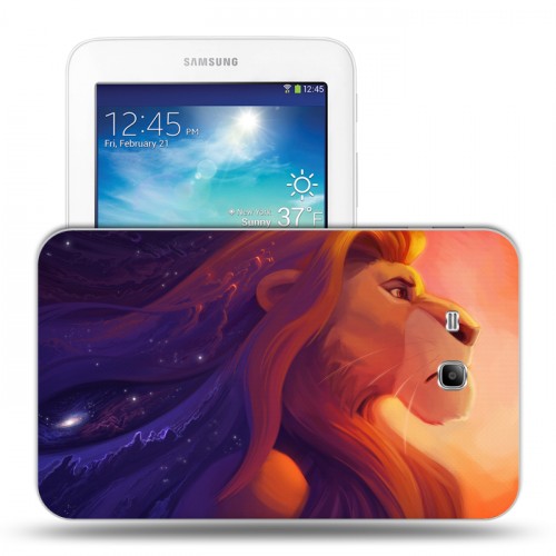 Дизайнерский силиконовый чехол для Samsung Galaxy Tab 3 Lite Король Лев