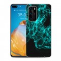 Дизайнерский силиконовый с усиленными углами чехол для Huawei P40 Абстракции Дым