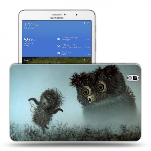Дизайнерский силиконовый чехол для Samsung Galaxy Tab Pro 8.4 Ежик в тумане