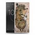 Дизайнерский пластиковый чехол для Sony Xperia L1 Ежик в тумане