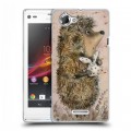 Дизайнерский пластиковый чехол для Sony Xperia L Ежик в тумане