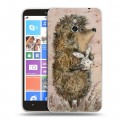 Дизайнерский пластиковый чехол для Nokia Lumia 1320 Ежик в тумане