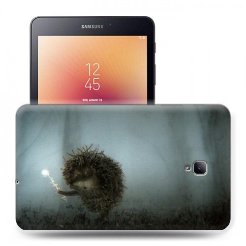 Дизайнерский силиконовый чехол для Samsung Galaxy Tab A 8.0 (2017) Ежик в тумане