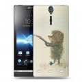 Дизайнерский пластиковый чехол для Sony Xperia S Ежик в тумане