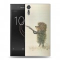 Дизайнерский пластиковый чехол для Sony Xperia XZs Ежик в тумане