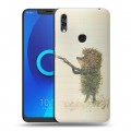 Дизайнерский силиконовый чехол для Alcatel 5V Ежик в тумане