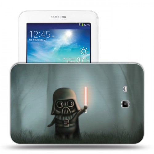 Дизайнерский силиконовый чехол для Samsung Galaxy Tab 3 Lite Ежик в тумане