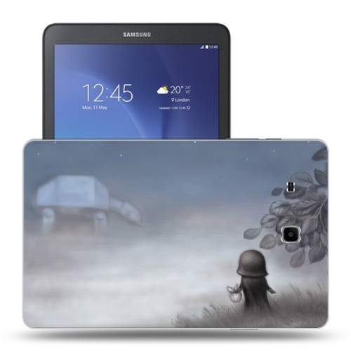 Дизайнерский силиконовый чехол для Samsung Galaxy Tab E 9.6 Ежик в тумане