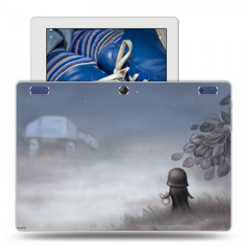 Дизайнерский силиконовый чехол для Lenovo Tab 2 A10-30 Ежик в тумане