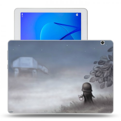 Дизайнерский силиконовый чехол для Huawei MediaPad T3 10 Ежик в тумане