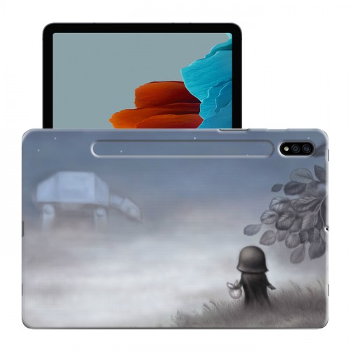 Дизайнерский пластиковый чехол для Samsung Galaxy Tab S7 Ежик в тумане