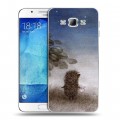 Дизайнерский пластиковый чехол для Samsung Galaxy A8 Ежик в тумане