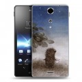 Дизайнерский пластиковый чехол для Sony Xperia TX Ежик в тумане