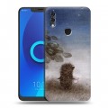 Дизайнерский силиконовый чехол для Alcatel 5V Ежик в тумане