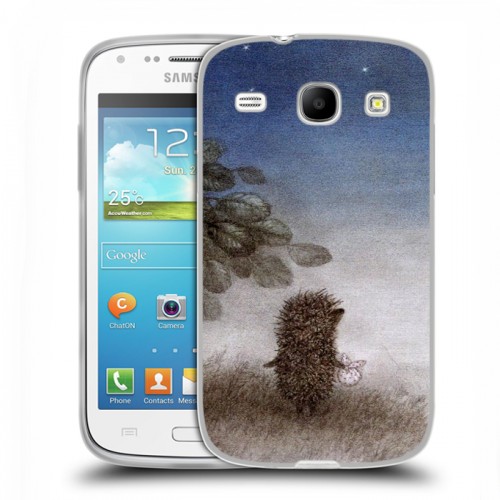 Дизайнерский пластиковый чехол для Samsung Galaxy Core Ежик в тумане