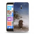 Дизайнерский пластиковый чехол для Nokia Lumia 1320 Ежик в тумане