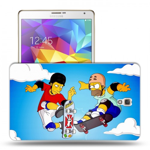 Дизайнерский силиконовый чехол для Samsung Galaxy Tab S 8.4 Симпсоны 