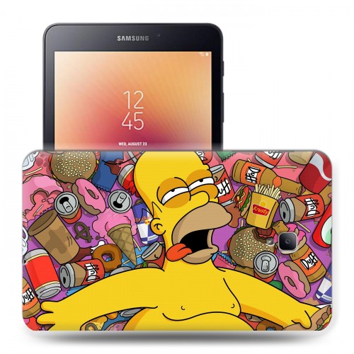 Дизайнерский силиконовый чехол для Samsung Galaxy Tab A 8.0 (2017) Симпсоны 