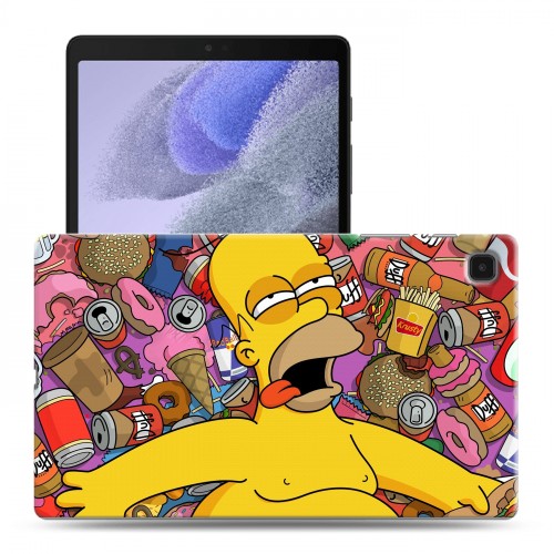 Дизайнерский силиконовый чехол для Samsung Galaxy Tab A7 lite Симпсоны 