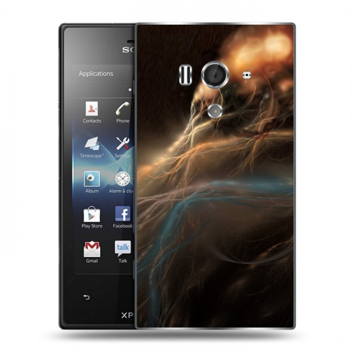 Дизайнерский пластиковый чехол для Sony Xperia acro S Абстракции Дым