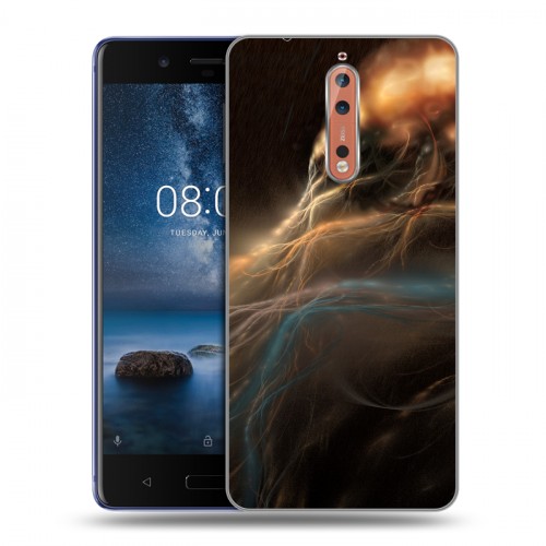 Дизайнерский пластиковый чехол для Nokia 8 Абстракции Дым