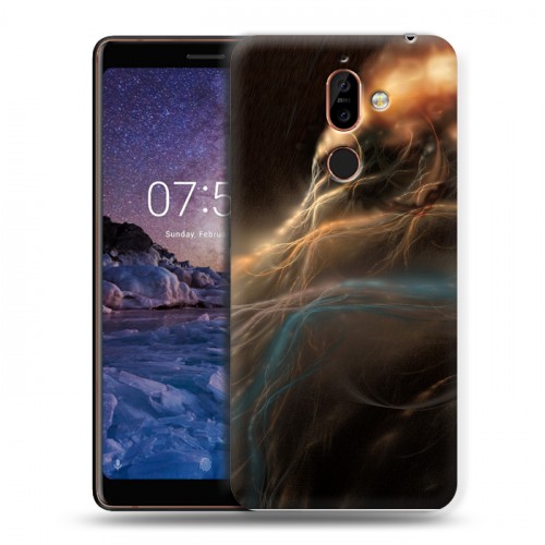 Дизайнерский пластиковый чехол для Nokia 7 Plus Абстракции Дым