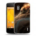 Дизайнерский пластиковый чехол для LG Google Nexus 4 Абстракции Дым