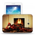 Дизайнерский силиконовый чехол для Samsung Galaxy Tab 3 Lite Дэдпул 