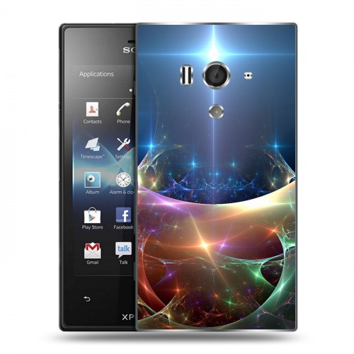 Дизайнерский пластиковый чехол для Sony Xperia acro S Абстракции Дым