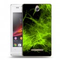 Дизайнерский пластиковый чехол для Sony Xperia E Абстракции Дым