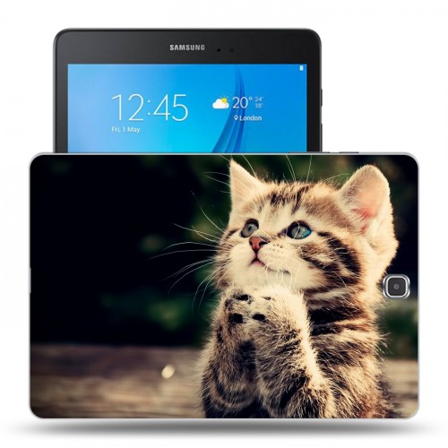 Дизайнерский силиконовый чехол для Samsung Galaxy Tab A 9.7 Кошки 