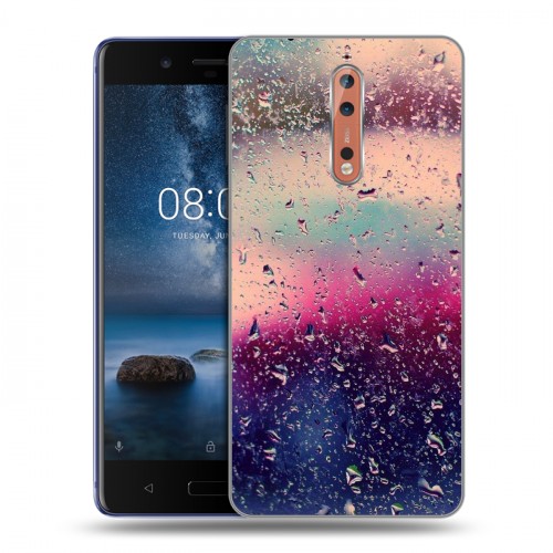 Дизайнерский пластиковый чехол для Nokia 8 Абстракции Капли